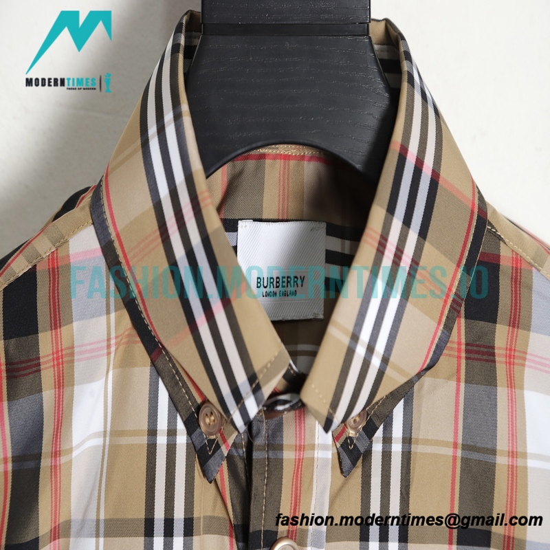 Burberry - New Pocket Embroidered Striped Long-sleeved Shirt T-shirt Burberry - New Pocket Embroidered Striped Long-sleeved Shirt T-shirt